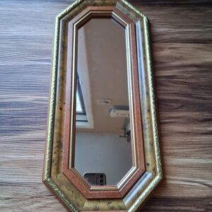 Elegant Gold and Brown Wall Mirror